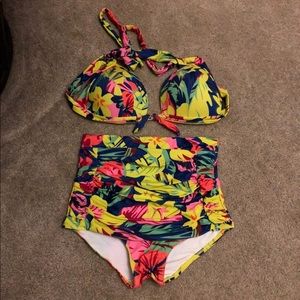 Colorful High Waisted Bikini